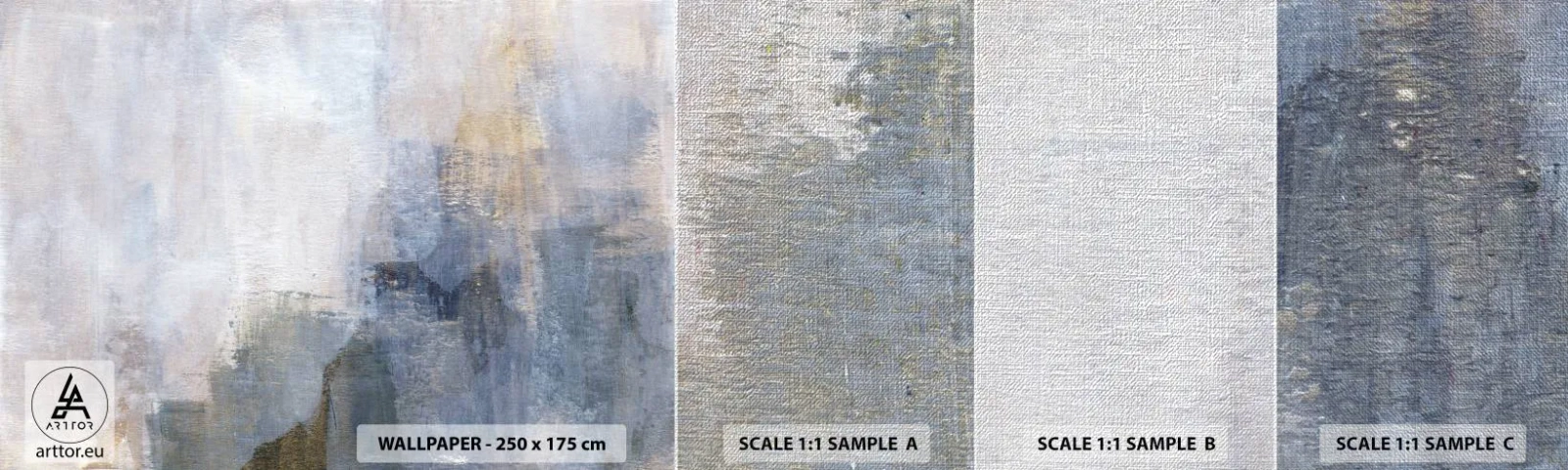 Provbit av fototapet Premium Canvas - Färgernas toner och ackord - Abstraktion, Bit, Målning - 100x30 cm