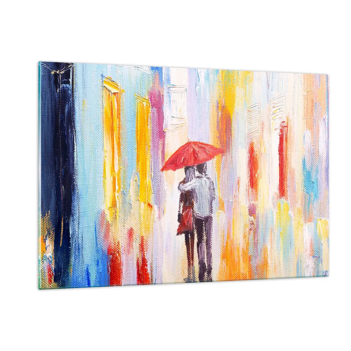Glastavla - Bild på glas - Må det fortsätta regna - 120x80 cm