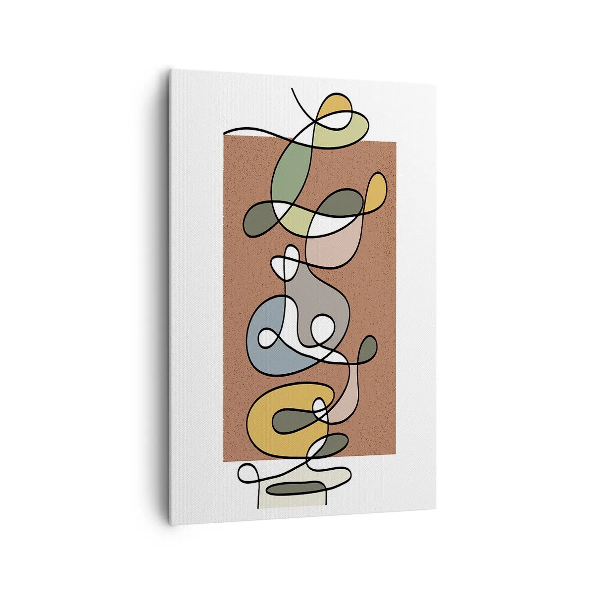 Canvastavla - Bild på duk - En abstraktion värd att le åt - 80x120 cm