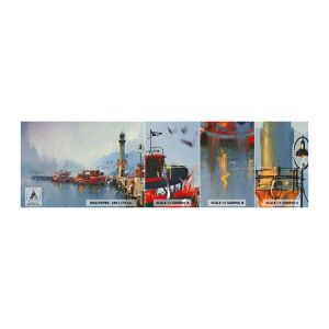 Provbit av självhäftande fototapet Deluxe Sticker - Världens ände - Landskap, hamn, Fyr - 100x30 cm