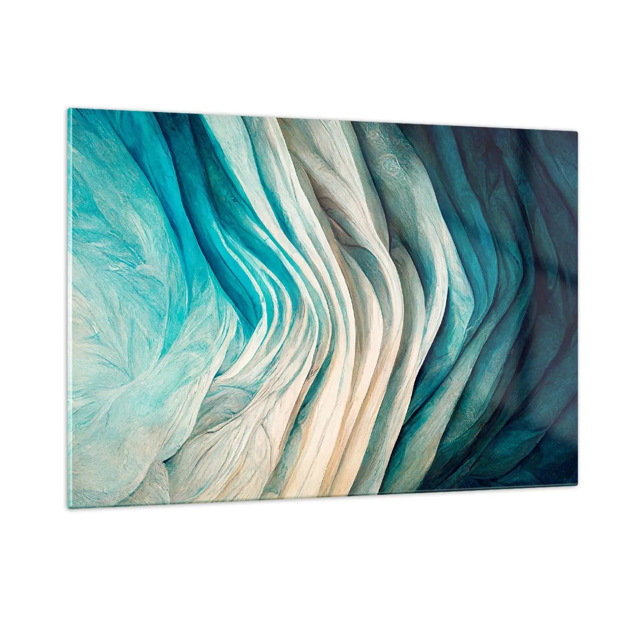 Glastavla - Bild på glas - Blå omättlighet - 120x80 cm
