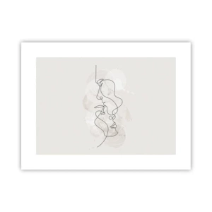 Affisch - Tilltrasslade i famn - 40x30 cm