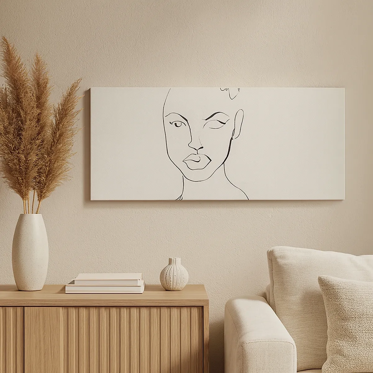 Canvastavla - Bild på duk - Sensualitetens kontur - 30x30 cm