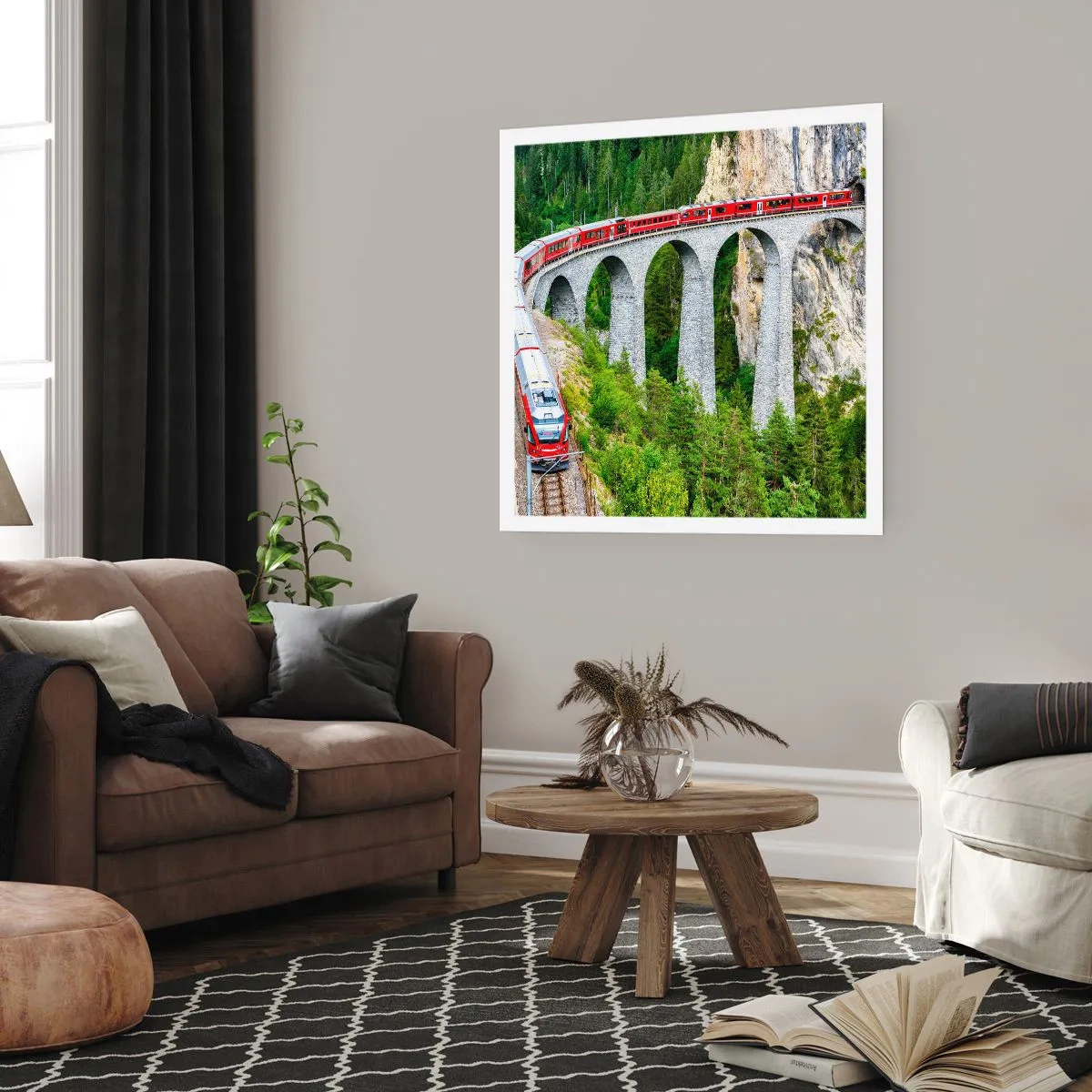 Affisch - Dags för fjällutsikter - 40x40 cm