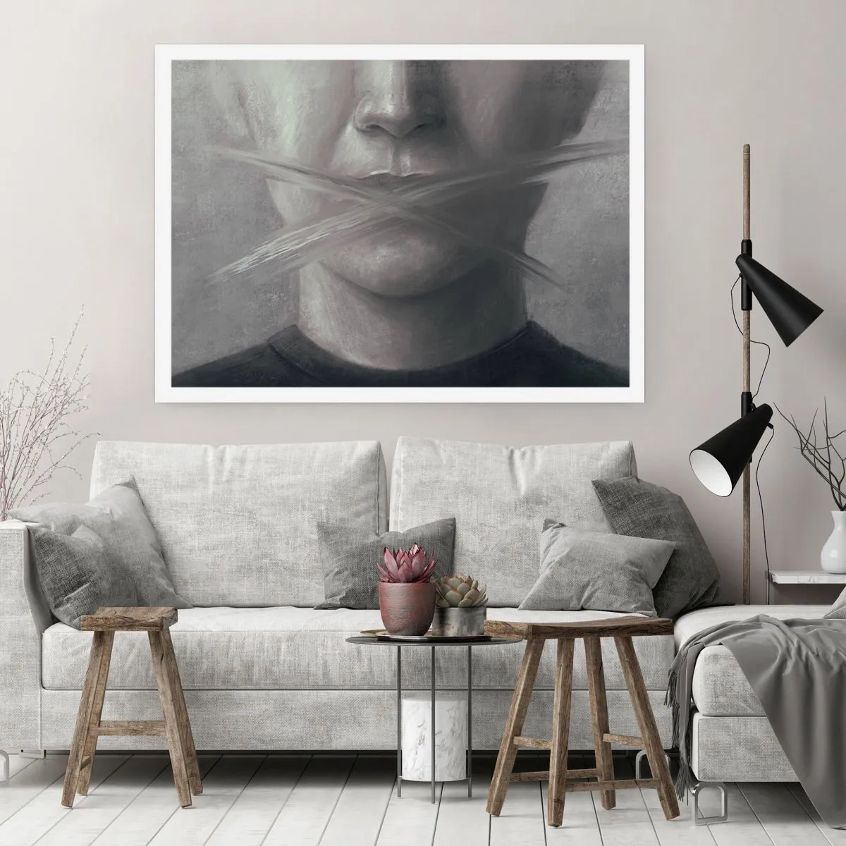 Affisch - Inte ett ord - 100x70 cm