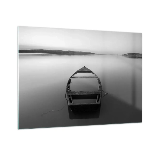 Glastavla - Bild på glas - Längtan och melankoli - 100x70 cm