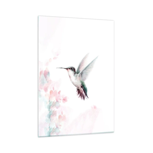 Glastavla - Bild på glas - Fångad flaxande - 50x70 cm