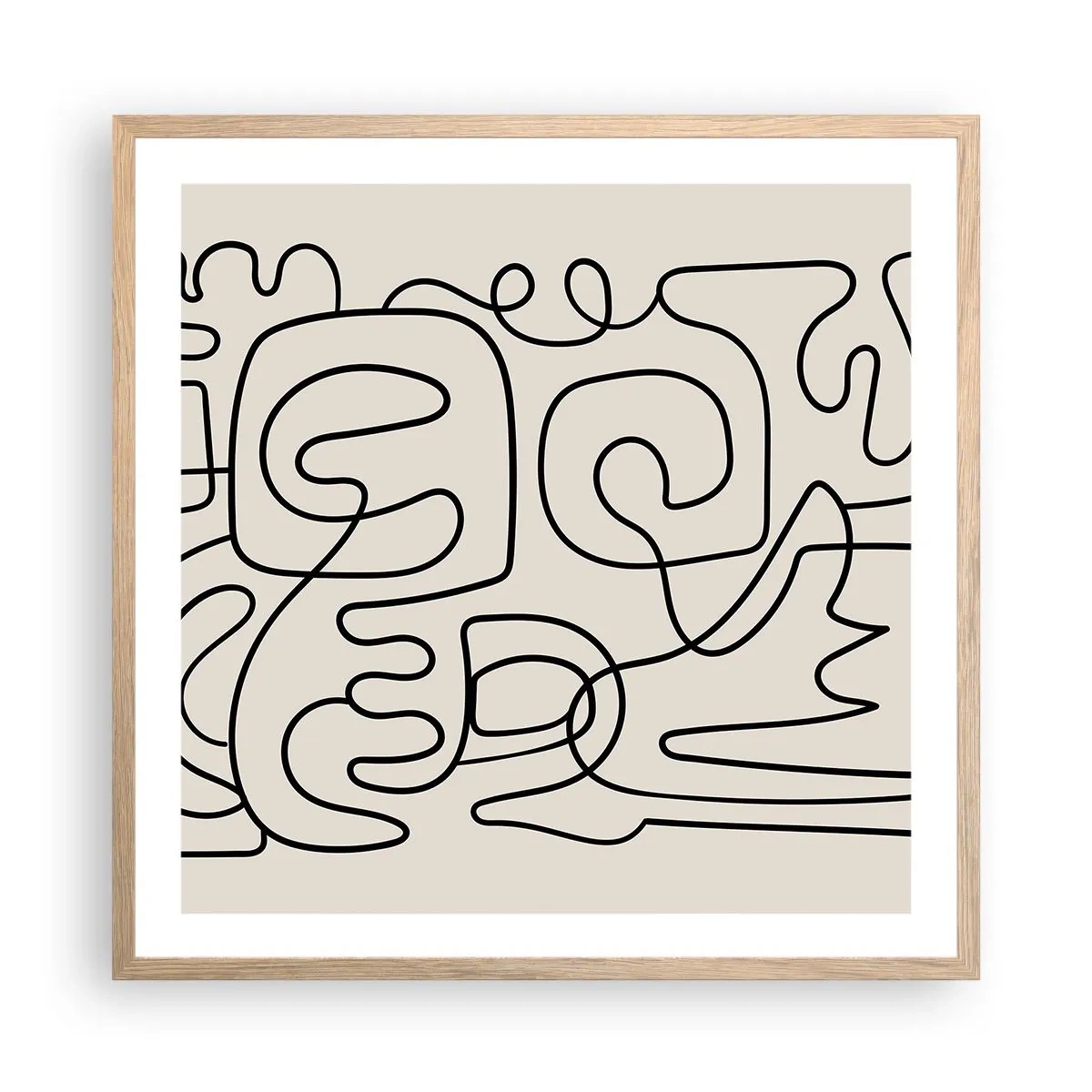 Affisch i ram av ljusek - Följ spåret - 60x60 cm