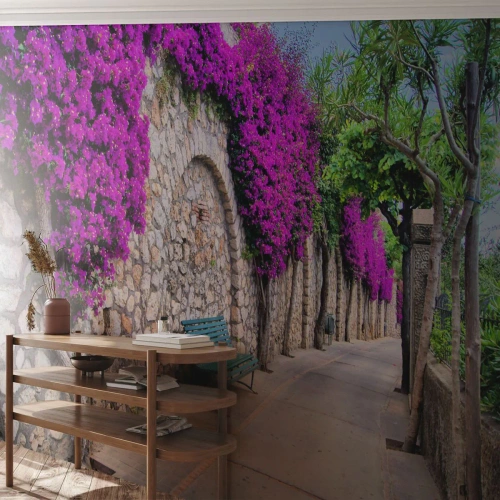 Fototapet Standard Eco - Låt oss träffas snarast möjligt - Stad, Blommor, Italien - 300x210 cm