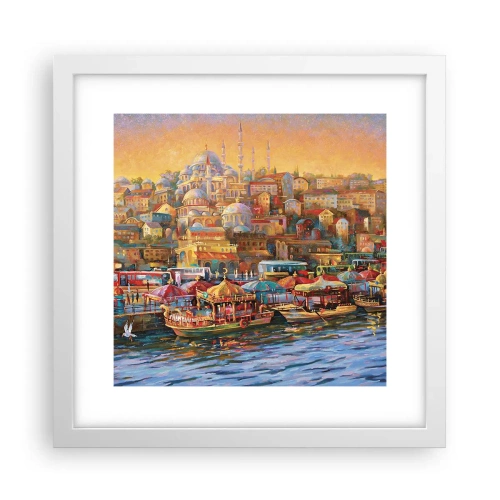 Affisch i vit ram - Istanbul-berättelse - 30x30 cm