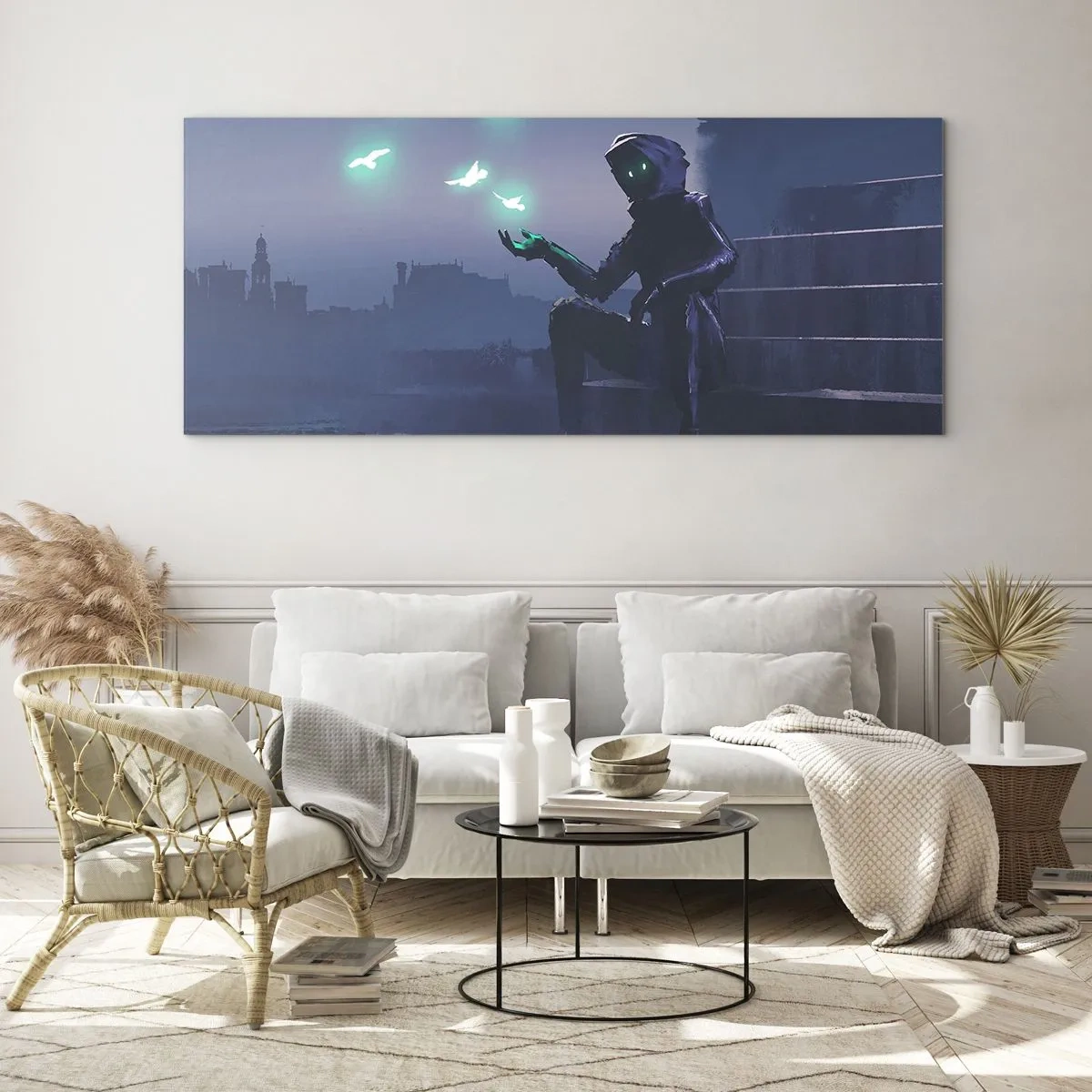 Glastavla - Bild på glas - Livet kommer tillbaka - 140x50 cm