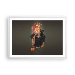 Affisch i vit ram - Häxans troll - 70x50 cm