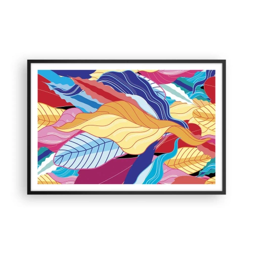 Affisch i svart ram - Färgglad röra - 91x61 cm