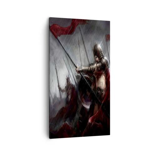 Canvastavla - Bild på duk - Förbipasseraren, hälsa Sparta... - 45x80 cm