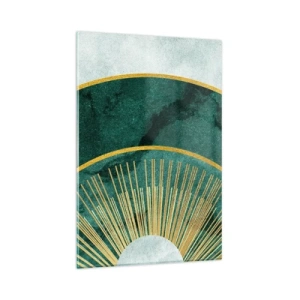 Glastavla - Bild på glas - Ett annorlunda solsystem - 80x120 cm