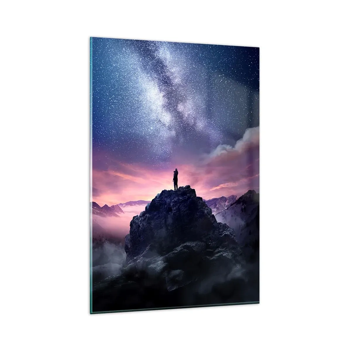 Glastavla - Bild på glas - Och han kände livet - 80x120 cm