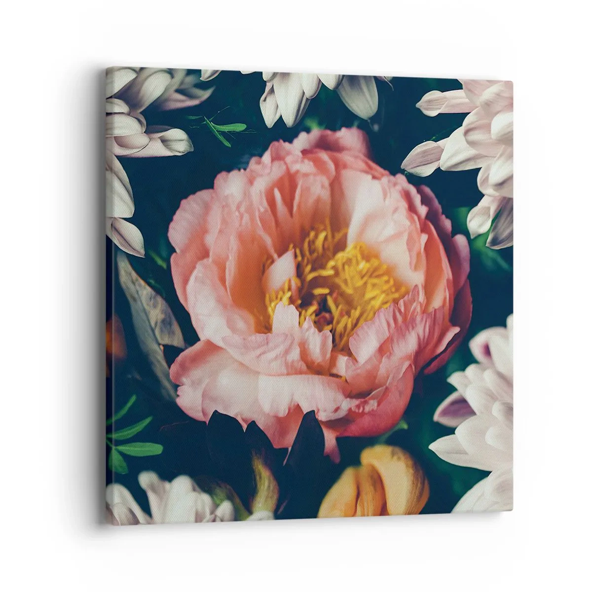 Canvastavla - Bild på duk - Med barockprakt - 40x40 cm