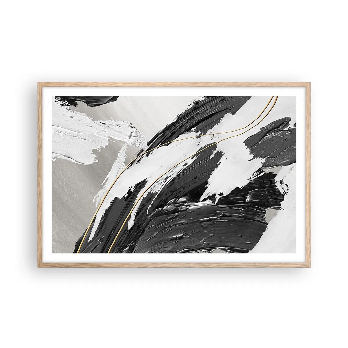 Affisch i ram av ljusek - Storslagen abstraktion - 91x61 cm