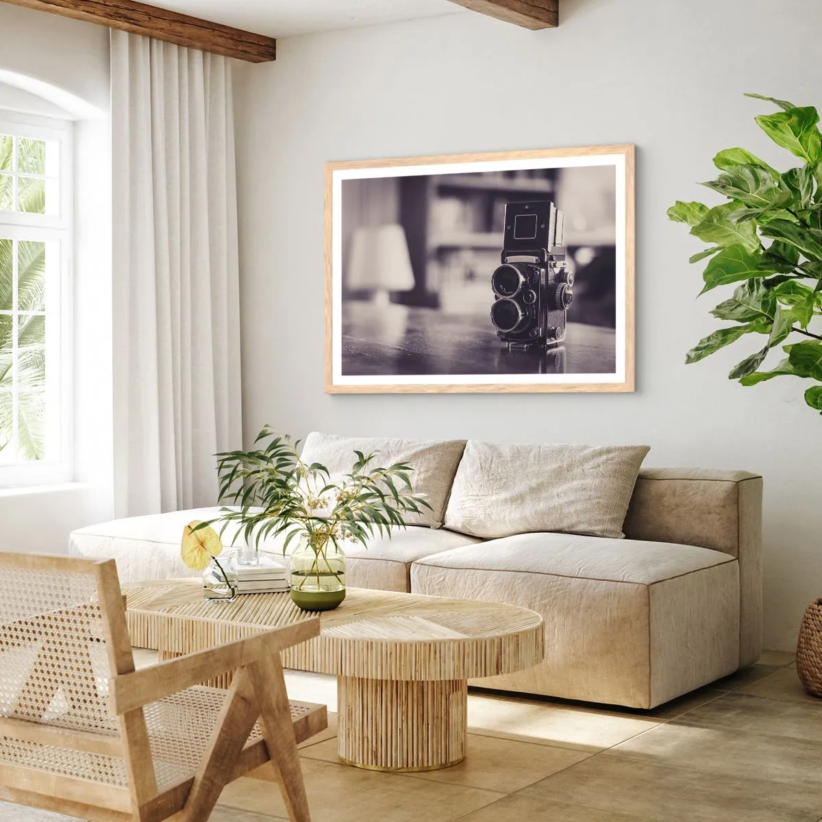 Affisch i ram av ljusek - Ett gammalt fotografis magi - 100x70 cm