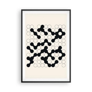 Affisch i svart ram - Kinesiskt spel - variation - 61x91 cm