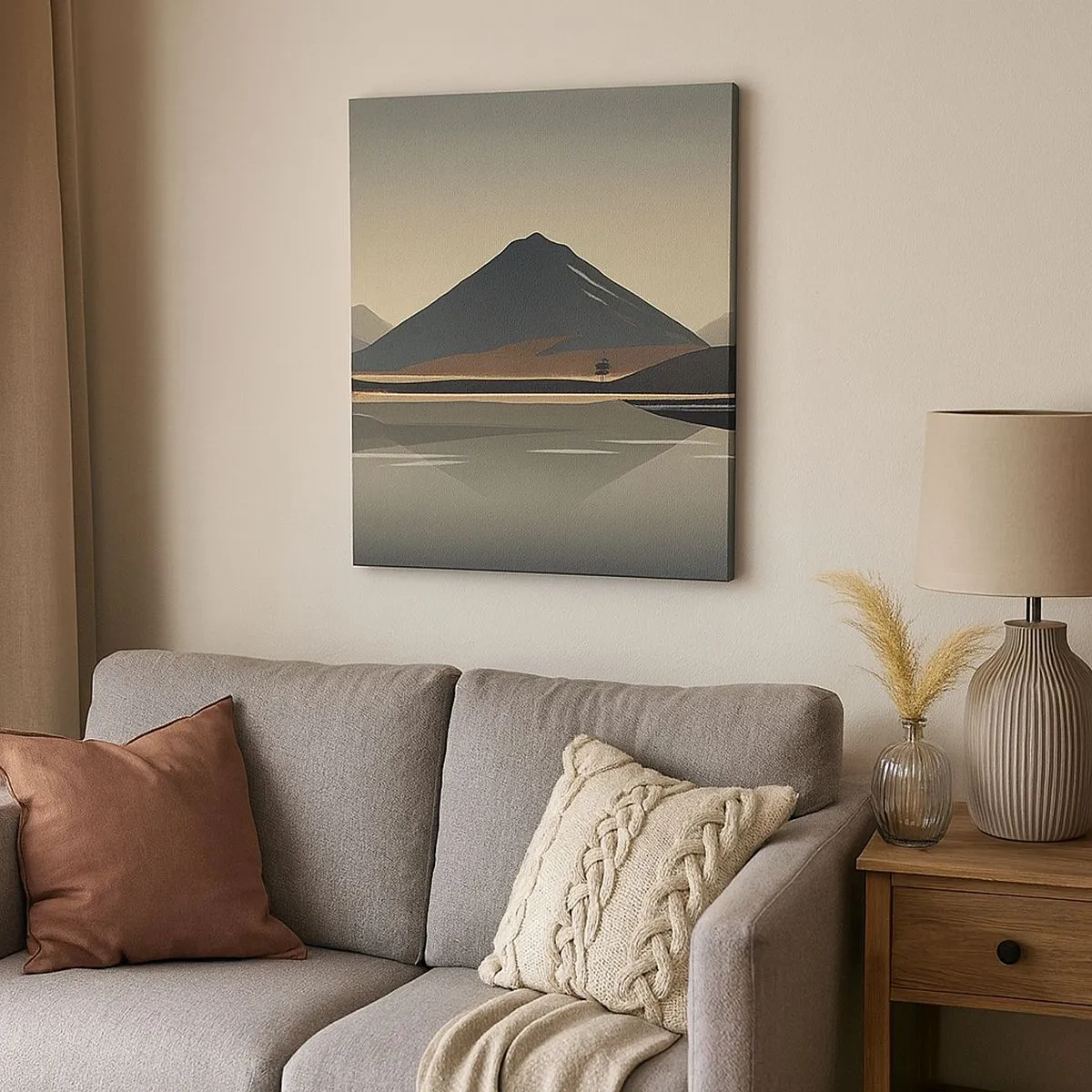 Canvastavla - Bild på duk - Spegelbild - 30x30 cm