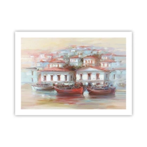 Affisch - Lycklig stad - 70x50 cm