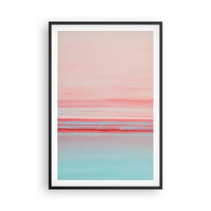 Affisch i svart ram - Abstraktion i gryningen - 61x91 cm