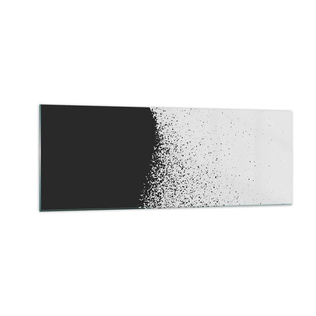 Glastavla - Bild på glas - Partiklarnas rörelse - 140x50 cm