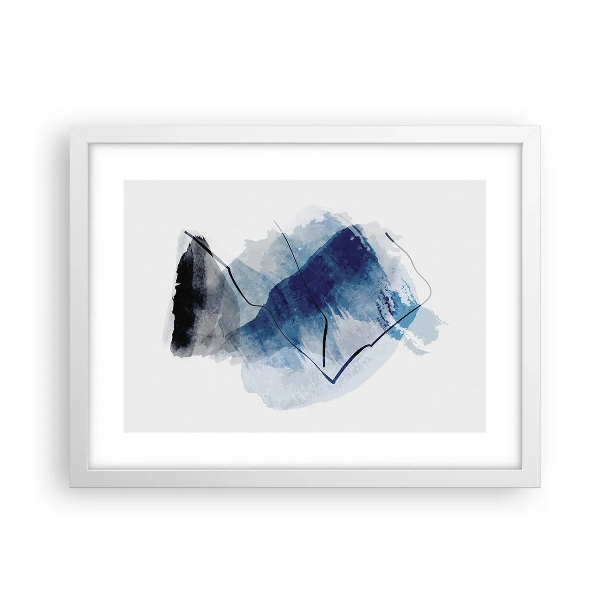 Affisch i vit ram - Isberg - 40x30 cm