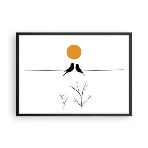 Affisch i svart ram - Näktergalens kväll - 70x50 cm