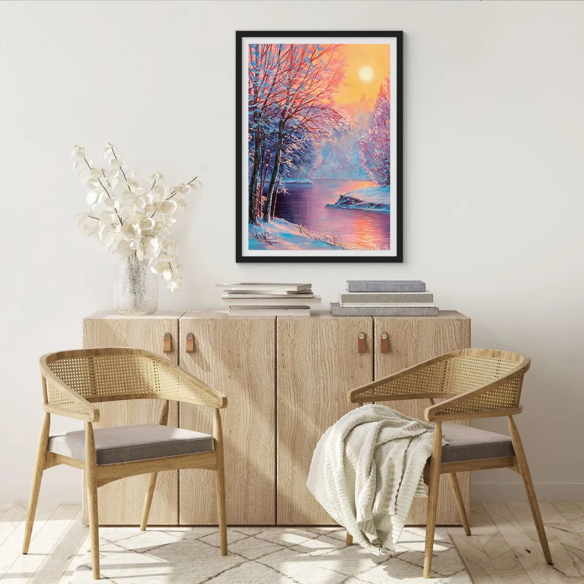 Affisch i svart ram - Vinterns färger - 40x50 cm