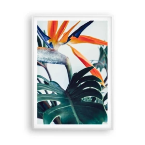 Affisch i vit ram - Fågelbuske - 70x100 cm
