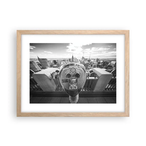 Affisch i ram av ljusek - Stad över städerna - 40x30 cm