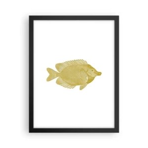 Affisch i svart ram - Fisk och det är allt - 30x40 cm