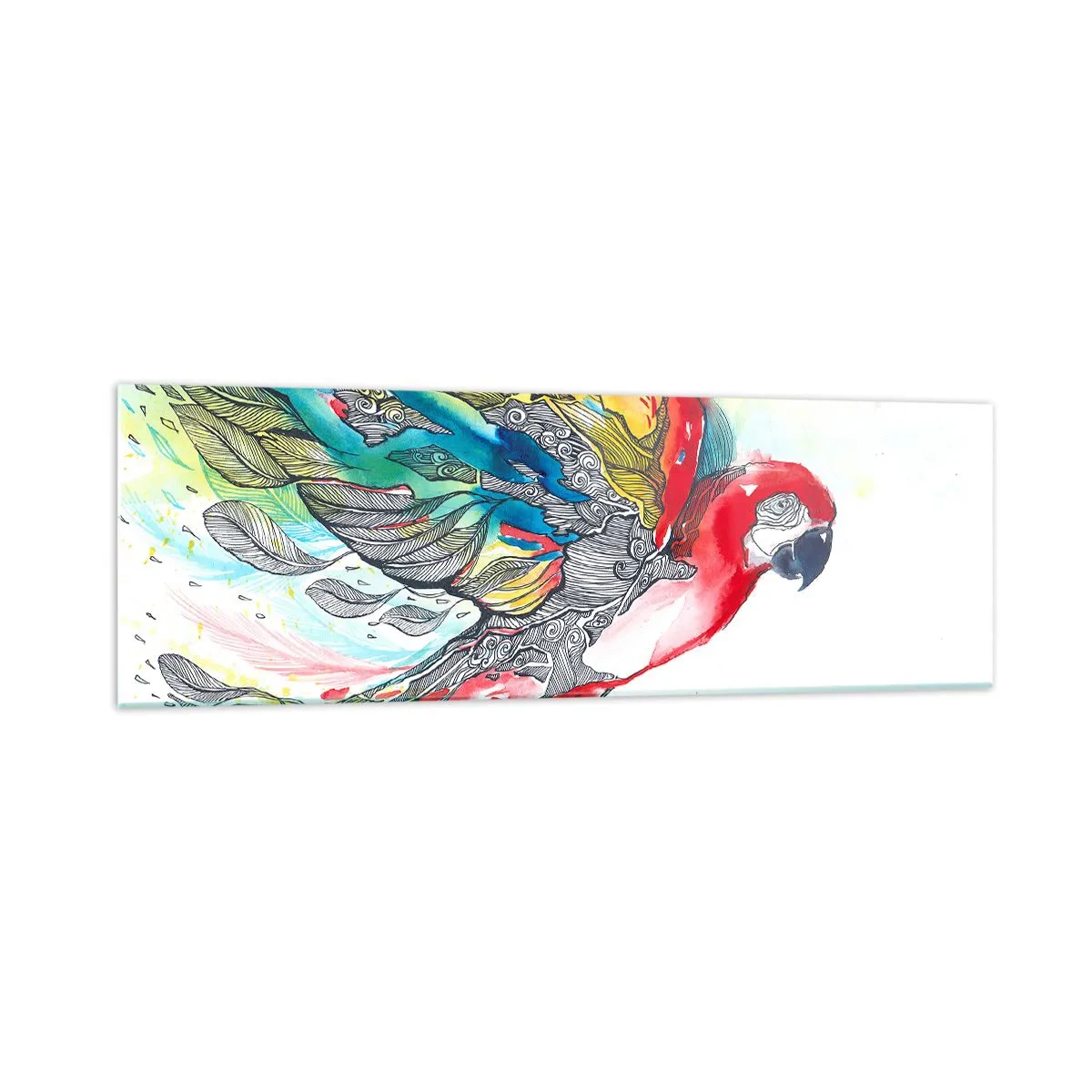 Glastavla - Bild på glas - Lev färgglatt - 160x50 cm