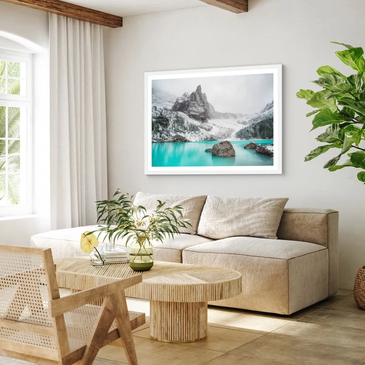 Affisch i vit ram - På vakt - 70x50 cm