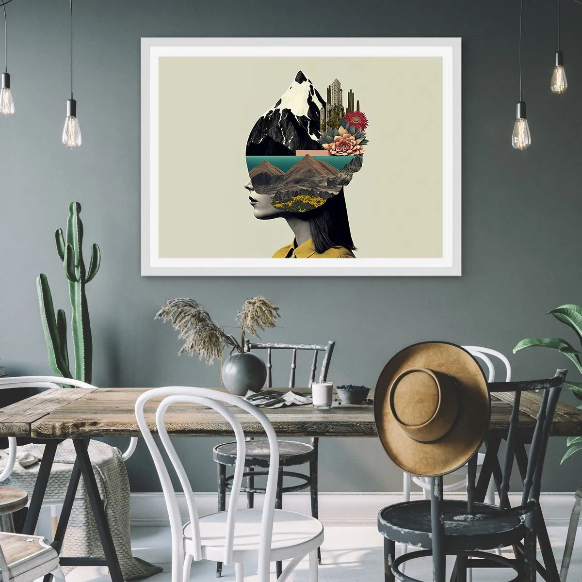 Affisch i vit ram - Kvinnan - alltid ett mysterium - 100x70 cm