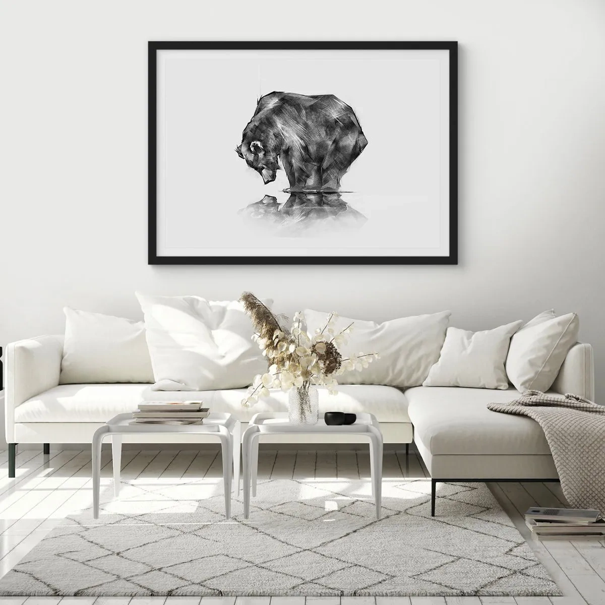 Affisch i svart ram - Roligt att se någon närstående - 100x70 cm