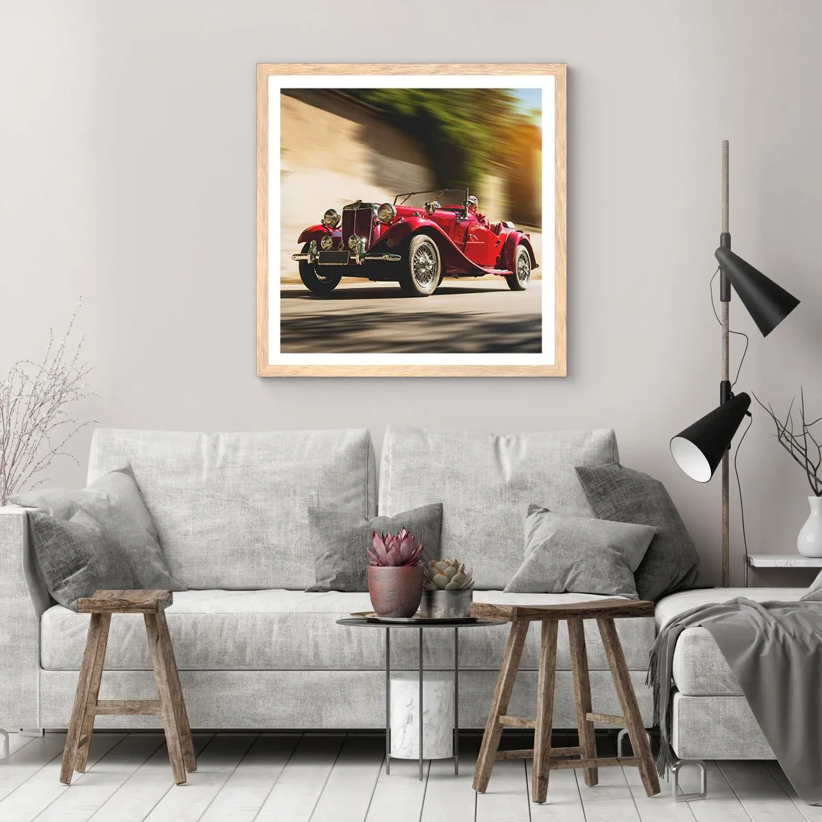 Affisch i ram av ljusek - Vackrare än Nike från Samothrakis - 60x60 cm