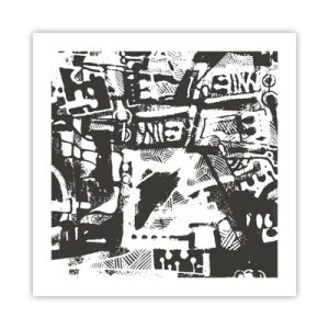 Affisch - Ordning eller kaos? - 50x50 cm