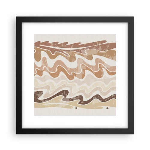 Affisch i svart ram - Bra energi - bra känslor - 30x30 cm