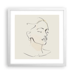 Affisch i vit ram - Säkra drag - 40x40 cm
