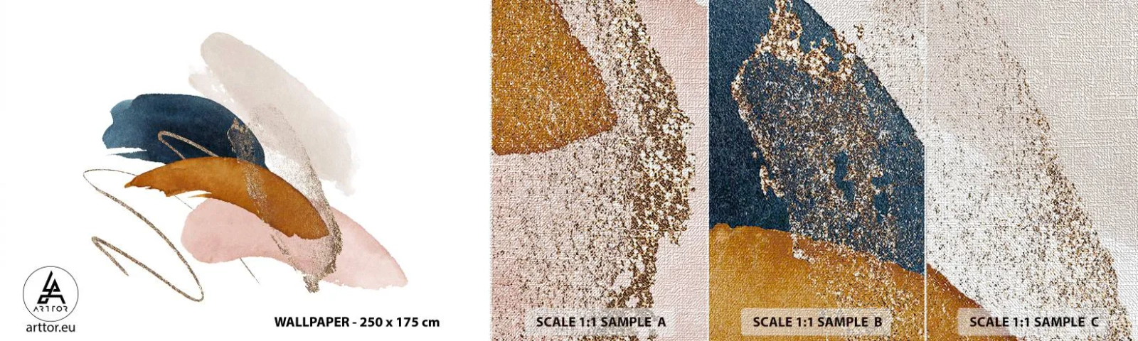 Provbit av fototapet Premium Canvas - Bevingad komposition - Abstraktion, Bit, Design - 100x30 cm