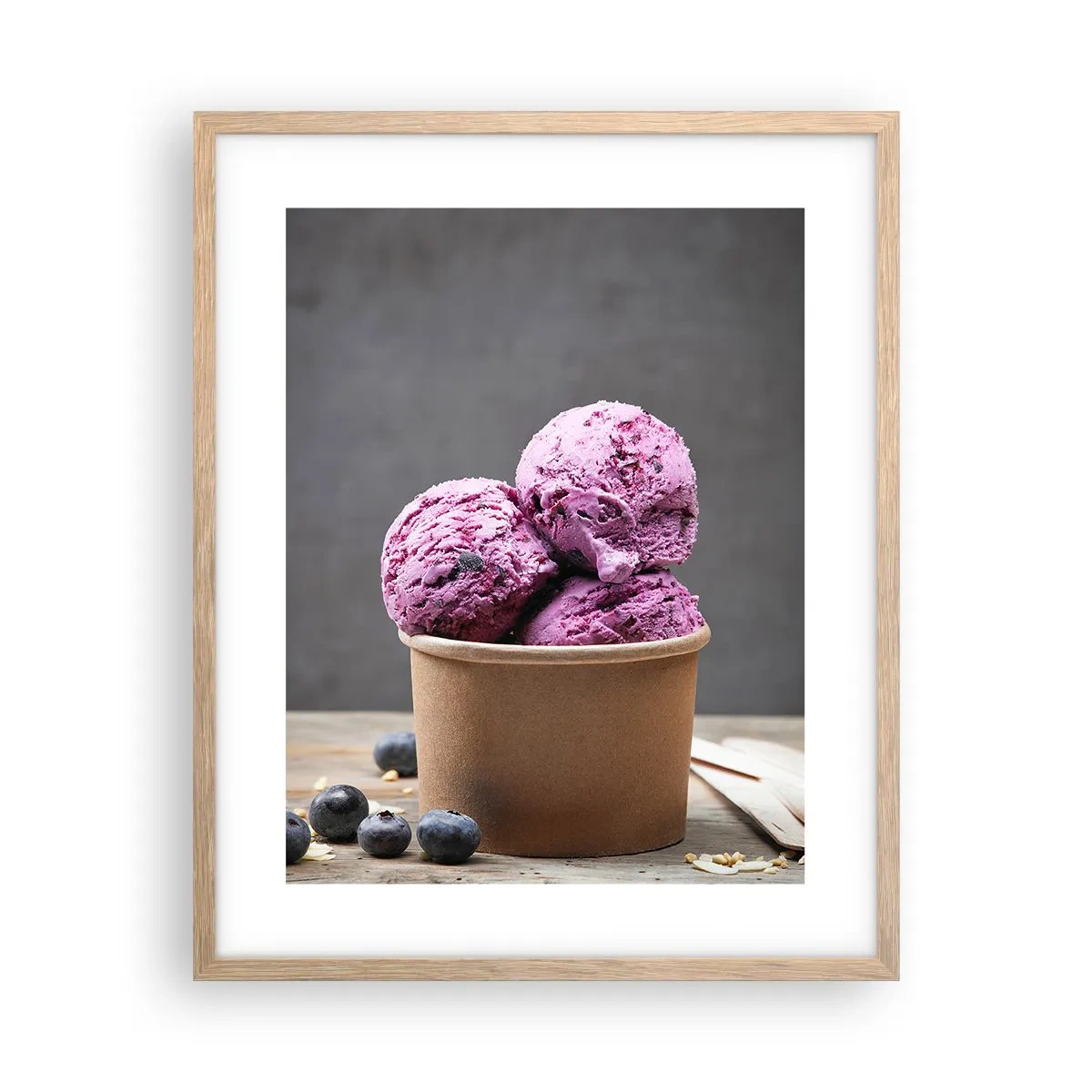 Affisch i ram av ljusek - Sötma och svalka - 40x50 cm