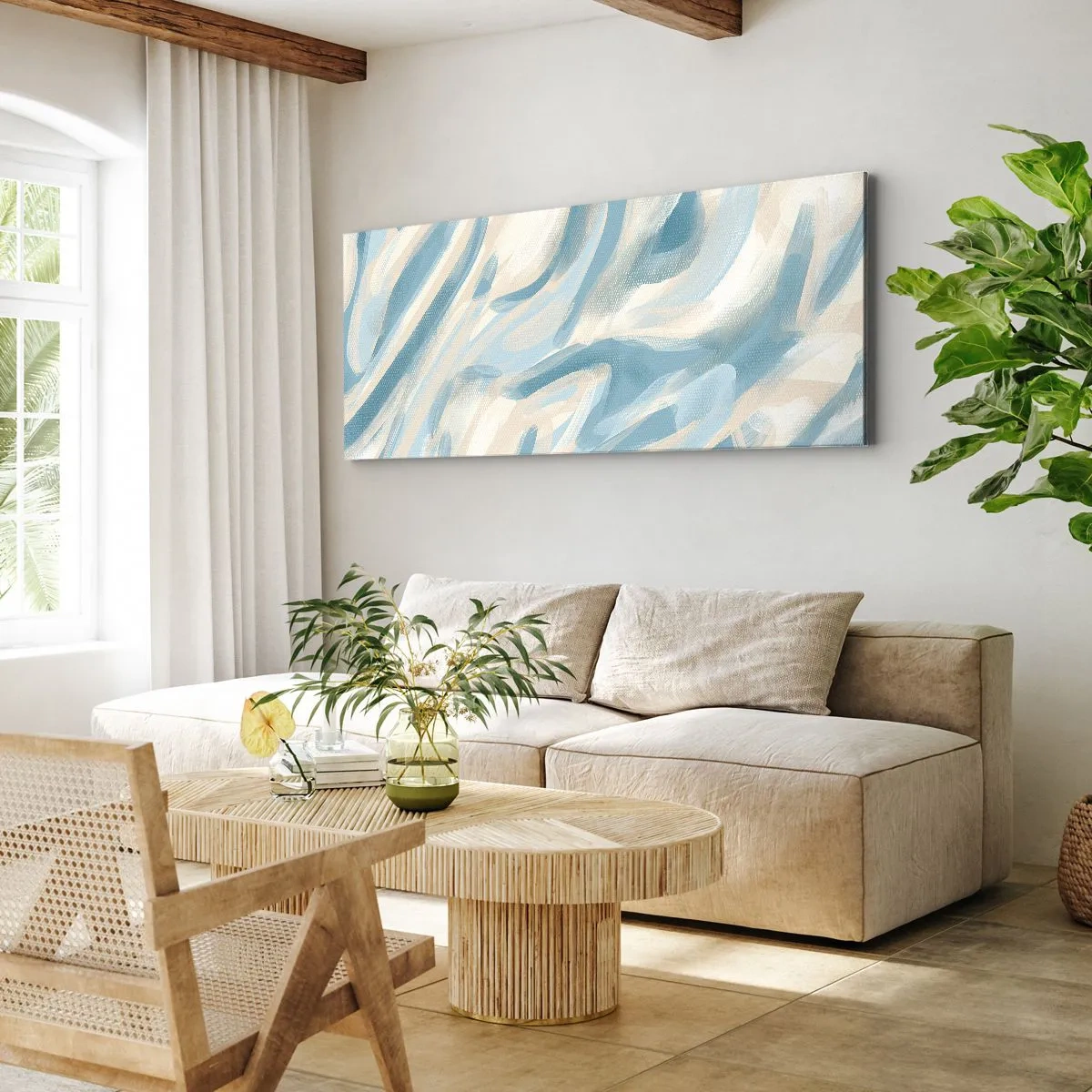 Canvastavla - Bild på duk - Vårvindar - 100x40 cm