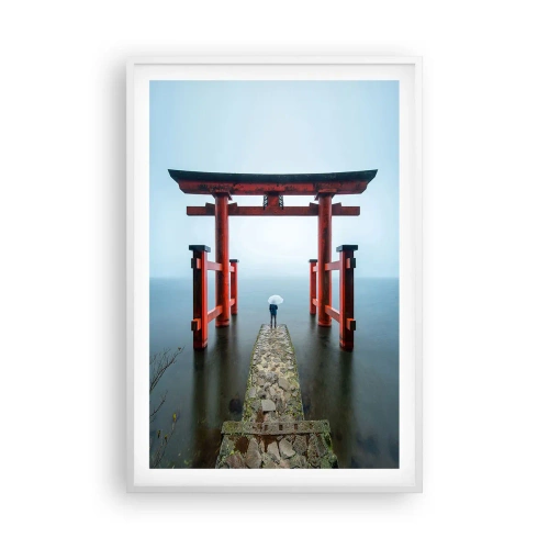 Affisch i vit ram - Japansk begrundan - 61x91 cm