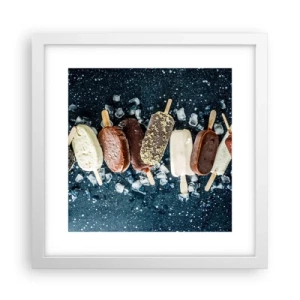 Affisch i vit ram - Smak av varm sommar - 30x30 cm