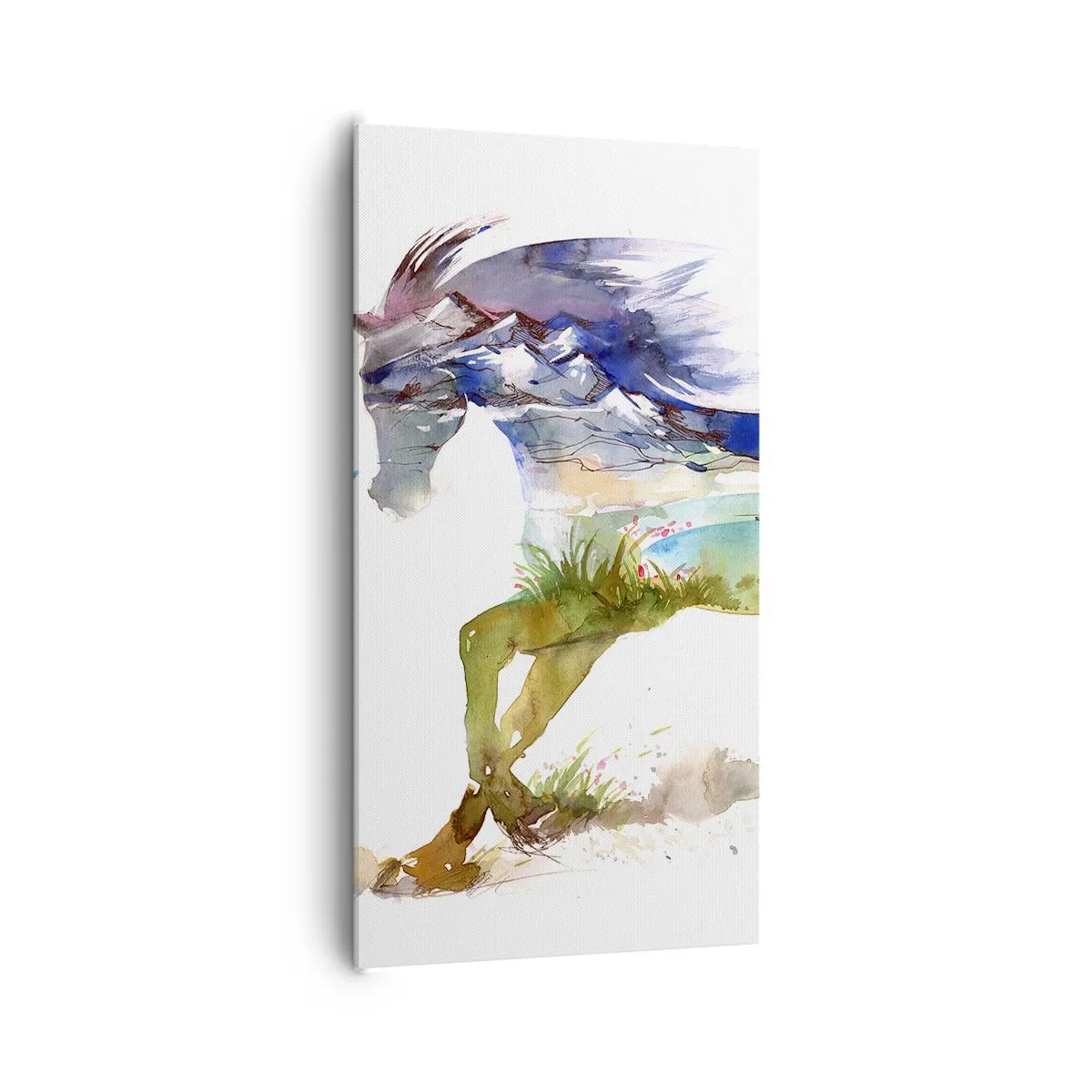 Canvastavla - Bild på duk - Från ängen till himlen - 65x120 cm