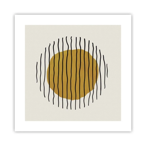 Affisch - Abstraktion som darrar av glöd - 40x40 cm