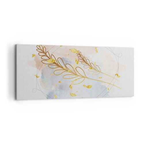 Canvastavla - Bild på duk - En gyllene explosion - 100x40 cm